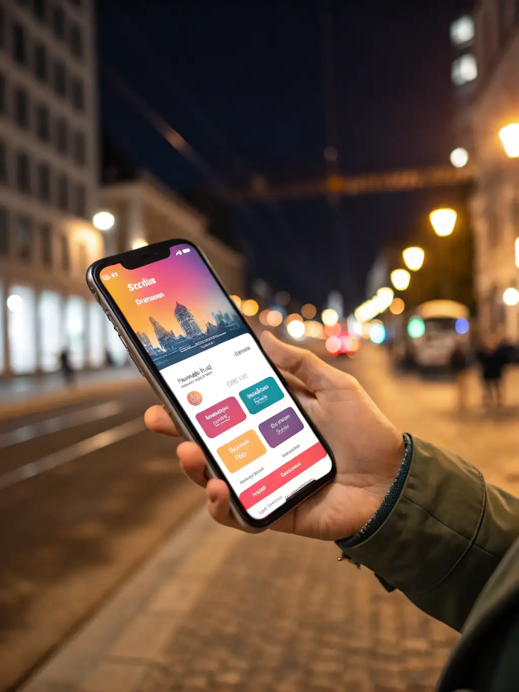 A mobile phone displaying the Luxury Fleet app with real-time flight tracking information.
